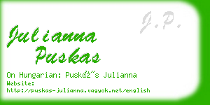 julianna puskas business card